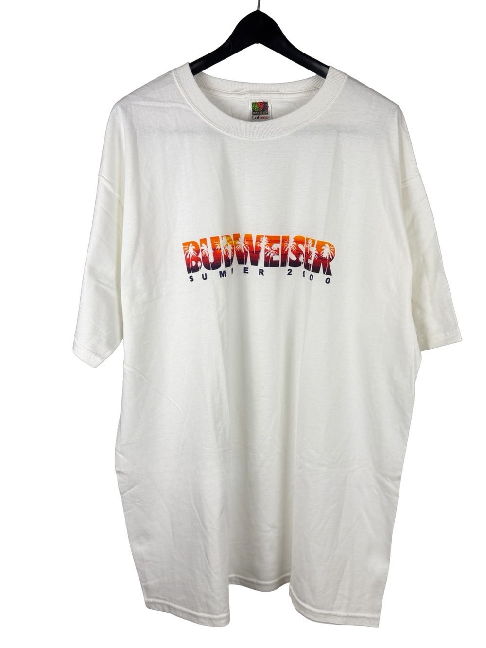 Vintage Budweiser Summer 2000 Beer Promo White Graphic Shirt Size 2XL